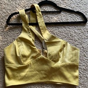 Yellow crop top NWT